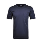 Ragman maglia girocollo mezza manica con taschino taglie forti uomo colore blu 540380/070