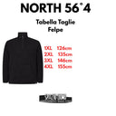 North 56°4 felpa in pile mezza zip con tascone taglie forti uomo colore nero 23303B