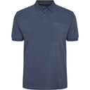 North56°4 polo mezza manica taglie forti uomo colore blu melange 99011/0555