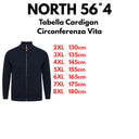 North 56°4 cardigan con zip intera taglie forti uomo colore blu navy 43132/0580