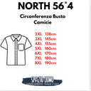 North56°4  camicia alla coreana taglie forti uomo colore blu indaco 41162B