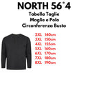 North 56°4 maglia manica lunga con bottoni taglie forti uomo colore nero 33348