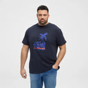 North Latitude t-shirt taglie forti uomo colore blu 51323