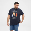 North Latitude t-shirt taglie forti uomo colore blu 51330