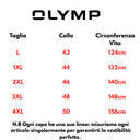 Olymp camicia no stiro manica lunga  taglie forti uomo colore azzurro intenso 5131/64/15