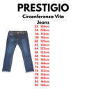 Prestigio jeans 5 tasche taglie forti uomo colore blu P26058