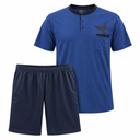 20 Nodi pigiama corto taglie forti uomo colore denim Favonio