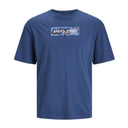Jack & Jones maglia mezza manica taglie forti uomo colore  blu 12257369