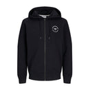 Jack & Jones felpa zip intera con cappuccio taglie forti uomo colore nero 12274349