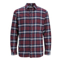 Jack & Jones camicia in flanella manica lunga taglie forti uomo colore bordeaux 12245376