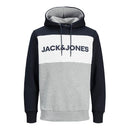 Jack & Jones felpa con cappuccio taglie forti uomo colore grigio 12173965