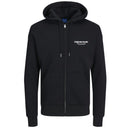 Jack & Jones felpa zip intera con cappuccio taglie forti uomo colore nero 12248197