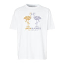 Jack & Jones t-shirt  mezza manica taglie forti uomo colore bianco 12278718