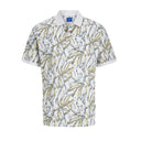 Jack & Jones polo mezza manica taglie forti uomo colore bianco fantasia 12278554