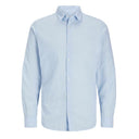 Jack & Jones camicia misto lino manica lunga taglie forti uomo colore azzurro 12269089