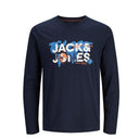 Jack & Jones maglia girocollo taglie forti uomo colore blu navy 12247989