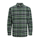 Jack & Jones camicia in flanella manica lunga taglie forti uomo colore verde 12245376
