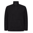 North 56°4 felpa in pile mezza zip con tascone taglie forti uomo colore nero 23303B