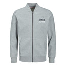Jack & Jones felpa zip intera taglie forti uomo colore grigio 12231724