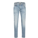 Jack & Jones jeans elasticizzato taglie forti uomo colore blu denim Glenn 12218993