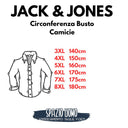 Jack & Jones camicia misto lino collo coreana manica lunga taglie forti uomo colore beige 12270008