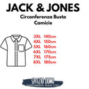Jack & Jones camicia misto lino mezza manica taglie forti uomo colore azzurro 12269090