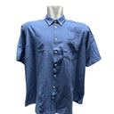 Maxfort camicia mezza manica misto lino taglie forti uomo colore blu E1262/100