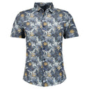 Ragman camicia mezza manica taglie forti uomo colore blu fantasia 5423190/900