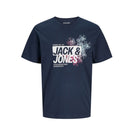 Jack & Jones t-shirt  mezza manica taglie forti uomo colore blu 12275771