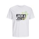 Jack & Jones t-shirt  mezza manica taglie forti uomo colore bianco 12275771