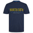 North56°4 maglia girocollo mezza manica taglie forti uomo colore blu navy 99865/0580
