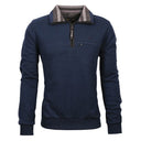 Montecarlo maglione mezza zip  taglie forti uomo colore blu 36365/750