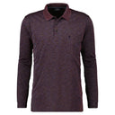 Ragman polo manica lunga taglie forti uomo colore bordeaux melange 5491591/906