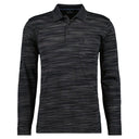 Ragman polo manica lunga taglie forti uomo colore nero melange 5491591/193