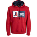 Jack & Jones felpa con cappuccio taglie forti uomo colore rosso 12222455