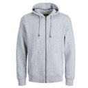 Jack & Jones felpa zip intera con cappuccio taglie forti uomo colore grigio 12250596