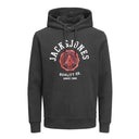 Jack & Jones felpa con cappuccio taglie forti uomo colore nero 12211754