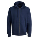 Jack & Jones felpa zip intera con cappuccio taglie forti uomo colore blu 12250596