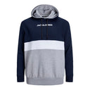 Jack & Jones felpa con cappuccio taglie forti uomo colore blu 12236900