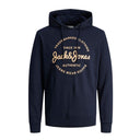 Jack & Jones felpa con cappuccio taglie forti uomo colore blu 12254857