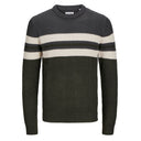 Jack & Jones maglione girocollo taglie forti uomo colore verde Rosin 12263983