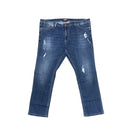 NoStop jeans 5 tasche con strappi taglie forti uomo colore blu M001