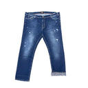 NoStop jeans con strappi taglie forti uomo colore blu Boston M001