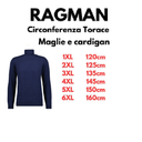 Ragman dolcevita in misto Cashmere taglie forti uomo colore blu 742470/070
