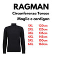 Ragman dolcevita in misto Cashmere taglie forti uomo colore nero 742470/009
