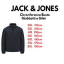 Jack & Jones giacchino reversibile impermeabile taglie forti uomo colore blu/nero  12288236