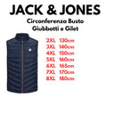 Jack & Jones 100 grammi smanicato taglie forti uomo colore blu navy 12214533
