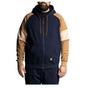 Maxfort tuta cotone felpato taglie forti uomo colore blu/beige Lavaredo100