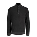 Jack & Jones maglione con collo doppia chiusura taglie forti uomo colore nero 12299331