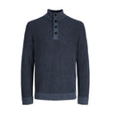 Jack & Jones maglione con collo doppia chiusura taglie forti uomo colore blu navy 12299331